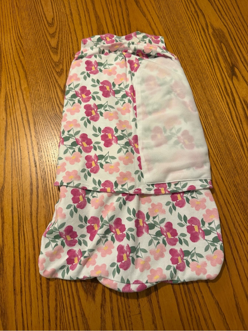 HALO SleepSack Swaddle Newborn 0-3M Pink Floral Cotton Wearable Blanket - Picture 4 of 4